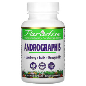 Thực phẩm chức năng Paradise Herbs Andrographis 60 Vegetarian Capsules 601944777470