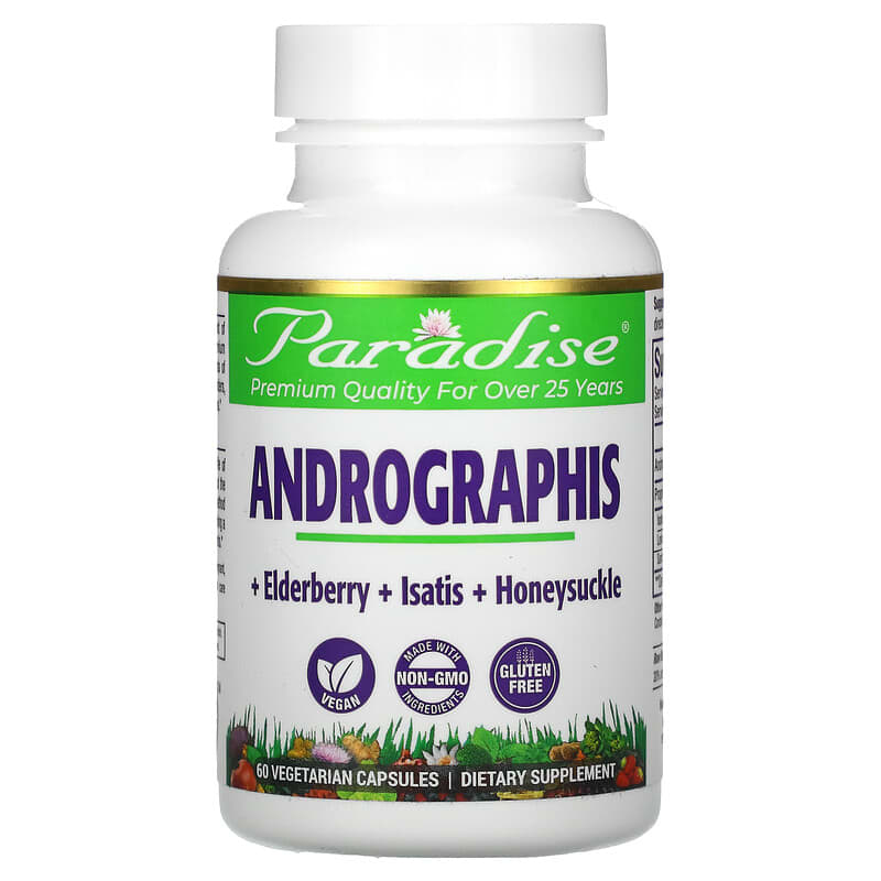 Paradise Herbs Andrographis 60 Vegetarian Capsules 8 Thực phẩm chức năng Paradise Herbs Andrographis 60 Vegetarian Capsules 601944777470