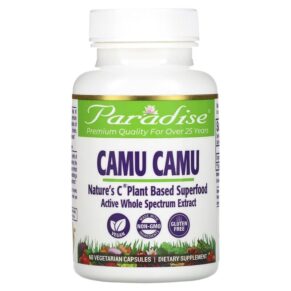 Thực phẩm chức năng Paradise Herbs Camu Camu 60 Vegetarian Capsules 601944778095