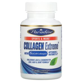 Thực phẩm chức năng Paradise Herbs Collagen Extreme with BioCell Collagen OptiMSM & Nature's C 60 Capsules 601944778644