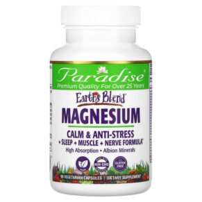 Thực phẩm chức năng Paradise Herbs Earth's Blend Magnesium 90 Vegetarian Capsules 601944778712