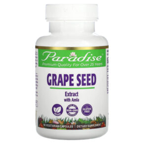 Thực phẩm chức năng Paradise Herbs Grape Seed Extract with Amla 90 Vegetarian Capsules 601944777234