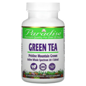 Thực phẩm chức năng Paradise Herbs Green Tea 120 Vegetarian Capsules 601944777746