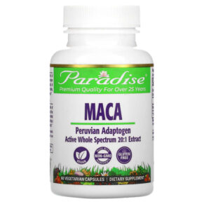 Thực phẩm chức năng Paradise Herbs Maca 60 Vegetarian Capsules 601944777494