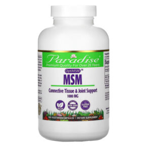 Thực phẩm chức năng Paradise Herbs MSM 1.000 mg 180 Vegetarian Capsules 601944777517
