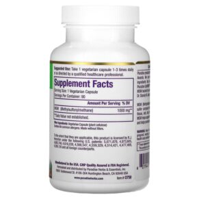 Paradise Herbs MSM 1.000 mg 90 Vegetarian Capsules 3 Thực phẩm bổ sung Paradise Herbs MSM 1.000 mg 90 Vegetarian Capsules 601944777500