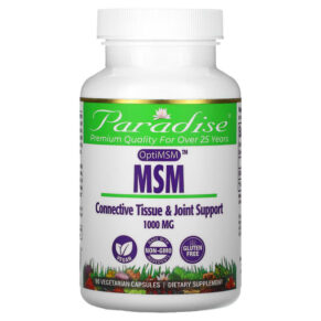 Thực phẩm chức năng Paradise Herbs MSM 1.000 mg 90 Vegetarian Capsules 601944777500