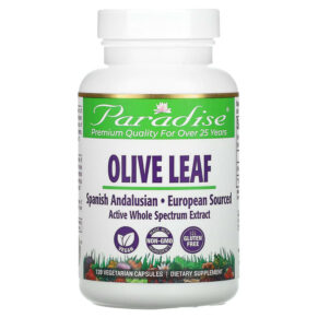 Thực phẩm chức năng Paradise Herbs Olive Leaf 120 Vegetarian Capsules 601944777739