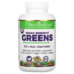 Thực phẩm chức năng Paradise Herbs ORAC Energy Greens 120 Vegetarian Capsules 601944778033