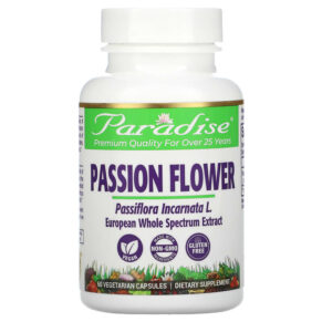 Thực phẩm chức năng Paradise Herbs Passion Flower 60 Vegetarian Capsules 601944777661