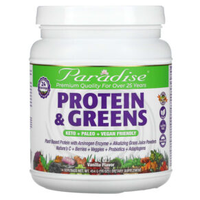 Thực phẩm chức năng Paradise Herbs Protein & Greens Vanilla 16 oz (454 g) 601944778521