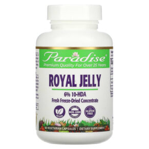 Thực phẩm chức năng Paradise Herbs Royal Jelly 60 Vegetarian Capsules 601944777173