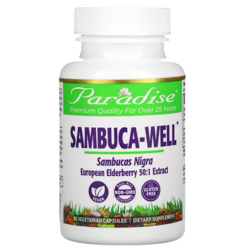 Paradise Herbs Sambuca-Well 60 Vegetarian Capsules 8 Thực phẩm chức năng Paradise Herbs Sambuca-Well 60 Vegetarian Capsules 601944778163