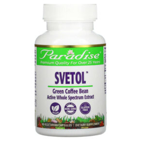 Thực phẩm chức năng Paradise Herbs Svetol Green Coffee Bean 60 Vegetarian Capsules 601944778330