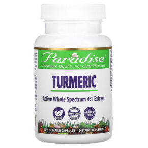 Thực phẩm chức năng Paradise Herbs Turmeric 500 mg 90 Vegetarian Capsules 601944778101