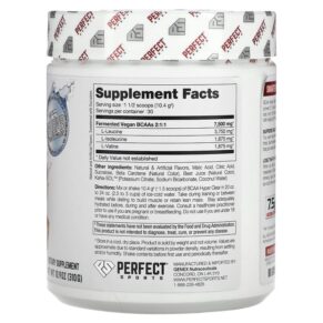 Thực phẩm bổ sung Perfect Sports BCAA Hyper Clear Intense Peach Rings 10.9 oz (310 g) 699097754165