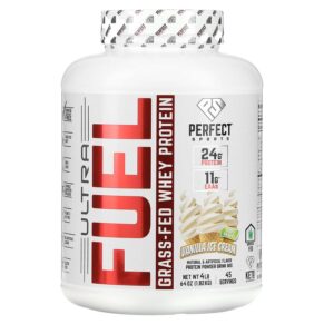 Thực phẩm chức năng Perfect Sports Ultra Fuel Grass-Fed Whey Protein Vanilla Ice Cream 4 lb (1.82 kg) 699097755889
