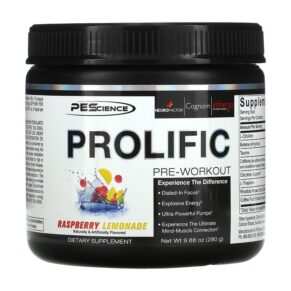 Thực phẩm chức năng PEScience Prolific Pre-Workout Raspberry Lemonade 9.88 oz (280 g) 040232426469