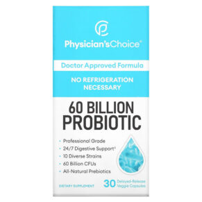 Thực phẩm chức năng Physician's Choice 60 Billion Probiotic 30 Delayed-Release Veggie Capsules 854226008513