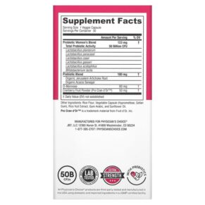 Thực phẩm bổ sung Physician's Choice Women's Probiotic 50 Billion CFUs 30 Delayed-Release Veggie Capsules 854226008506