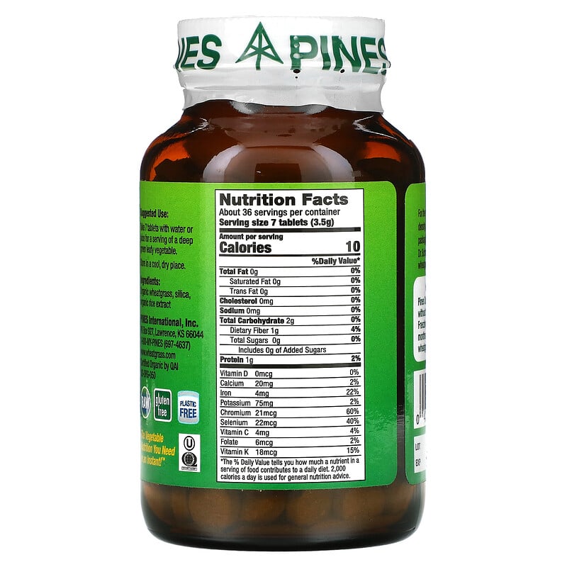 Pines International Wheat Grass 500 mg 250 Tablets 2 Thực phẩm bổ sung Pines International Wheat Grass 500 mg 250 Tablets 043952000025