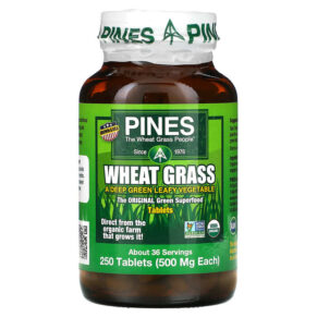 Thực phẩm chức năng Pines International Wheat Grass 500 mg 250 Tablets 043952000025