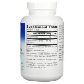 Thực phẩm bổ sung Planetary Herbals DGL Deglycyrrhizinated Licorice 200 Chewable Tablets 021078105015