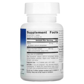 Thực phẩm bổ sung Planetary Herbals Full Spectrum Pine Bark Extract 150 mg 60 Tablets 021078105817