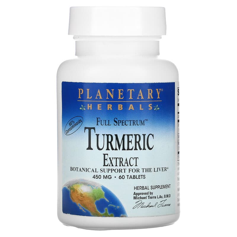 Planetary Herbals Full Spectrum Turmeric Extract 450 mg 60 Tablets 8 Thực phẩm chức năng Planetary Herbals Full Spectrum Turmeric Extract 450 mg 60 Tablets 021078103981
