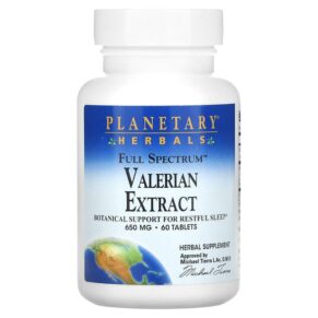 Thực phẩm chức năng Planetary Herbals Full Spectrum Valerian Extract 650 mg 60 Tablets 021078104070