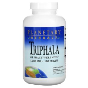 Thực phẩm chức năng Planetary Herbals Triphala GI Tract Wellness 1.000 mg 180 Tablets 021078100669
