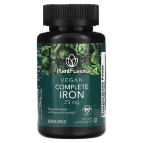 Thực phẩm chức năng PlantFusion Vegan Complete Iron 25 mg 90 Vegan Capsules 840052400126