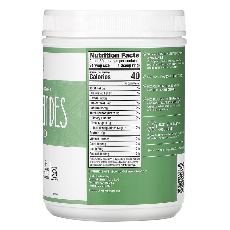Primal Kitchen Collagen Peptides Unflavored 1.2 lb (550 g) 2 Thực phẩm bổ sung Primal Kitchen Collagen Peptides Unflavored 1.2 lb (550 g) 856769006681