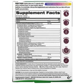 Thực phẩm bổ sung Probulin Total Care Immune Probiotic + Prebiotic & Postbiotic with Real Elderberry 20 Billion CFU 30 Capsules 855757003381