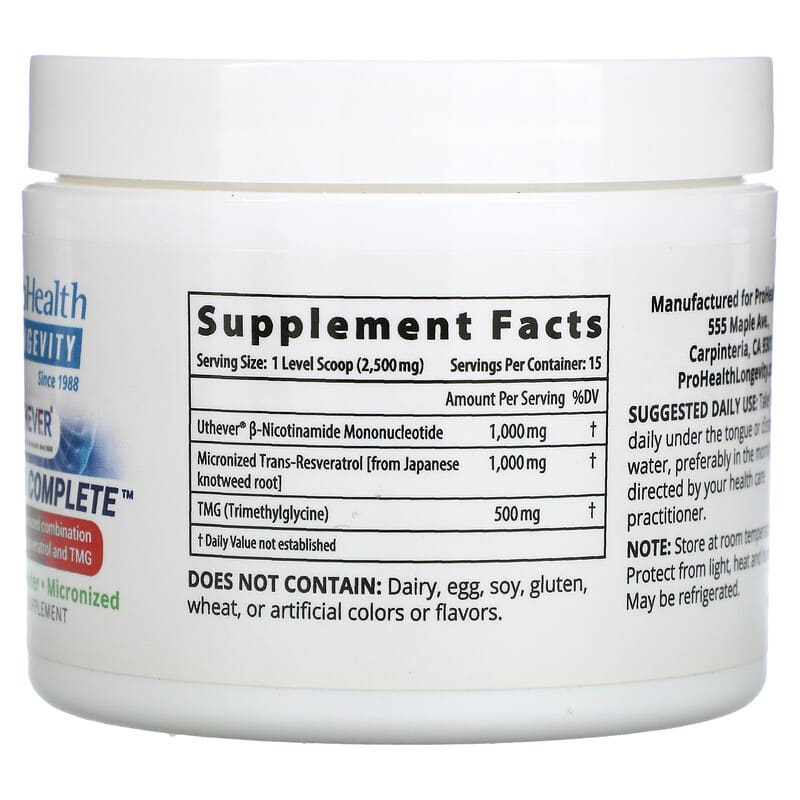 ProHealth Longevity NMN Pro Complete 37.5 g 2 Thực phẩm bổ sung ProHealth Longevity NMN Pro Complete 37.5 g 850023410597