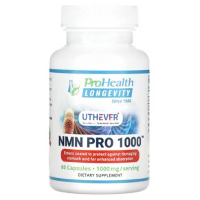 Thực phẩm chức năng ProHealth Longevity Uthever NMN Pro 1000 500 mg 60 Capsules 850030779045