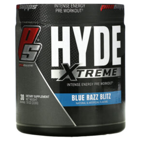 Thực phẩm chức năng ProSupps Hyde Xtreme Intense Energy Pre Workout Blue Razz Blitz 7.8 oz (222 g) 818253021723