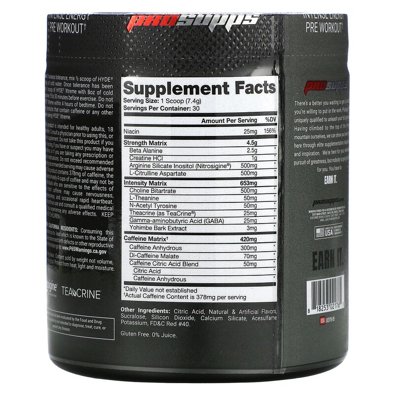 ProSupps Hyde Xtreme Intense Pre Workout Cherry Popsicle 7.8 oz (222 g) 2 Thực phẩm bổ sung ProSupps Hyde Xtreme Intense Pre Workout Cherry Popsicle 7.8 oz (222 g) 818253021761