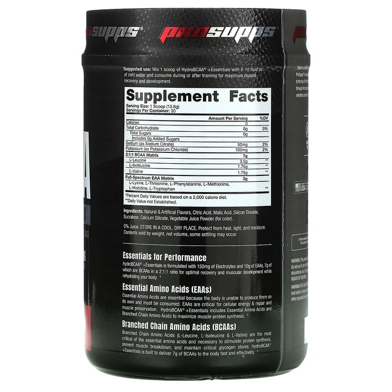 ProSupps Hydro BCAA +Essentials Watermelon 14.6 oz (414 g) 2 Thực phẩm bổ sung ProSupps Hydro BCAA +Essentials Watermelon 14.6 oz (414 g) 810034811097