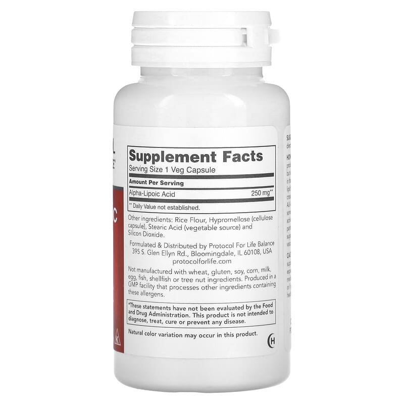 Protocol for Life Balance Alpha-Lipoic Acid 250 mg 90 Veg Capsules 2 Thực phẩm bổ sung Protocol for Life Balance Alpha-Lipoic Acid 250 mg 90 Veg Capsules 707359130425