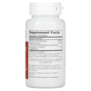 Thực phẩm bổ sung Protocol for Life Balance Alpha-Lipoic Acid 600 mg 60 Veg Capsules 707359130463