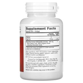 Protocol for Life Balance Boswellia Extract 500 mg 90 Softgels 3 Thực phẩm bổ sung Protocol for Life Balance Boswellia Extract 500 mg 90 Softgels 707359149366