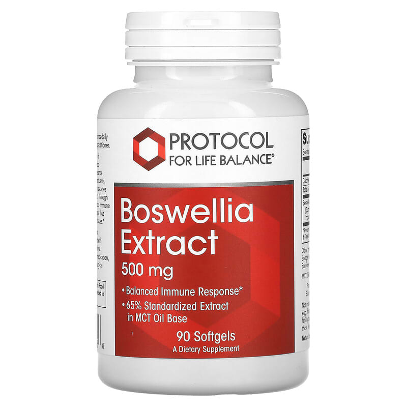 Protocol for Life Balance Boswellia Extract 500 mg 90 Softgels 8 Thực phẩm chức năng Protocol for Life Balance Boswellia Extract 500 mg 90 Softgels 707359149366