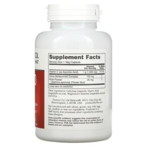 Thực phẩm bổ sung Protocol for Life Balance C-1000 Caps with Bioflavonoids & Rutin 120 Veg Capsules 707359106901