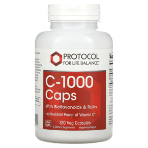 Thực phẩm chức năng Protocol for Life Balance C-1000 Caps with Bioflavonoids & Rutin 120 Veg Capsules 707359106901