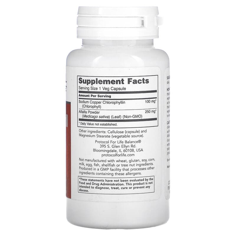 Protocol for Life Balance Chlorophyll 100 mg 90 Veg Capsules 2 Thực phẩm bổ sung Protocol for Life Balance Chlorophyll 100 mg 90 Veg Capsules 707359126459