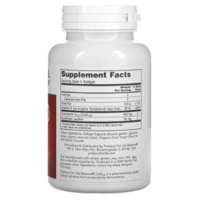 Thực phẩm bổ sung Protocol for Life Balance CoQ10 400 mg 60 Softgels 707359131989