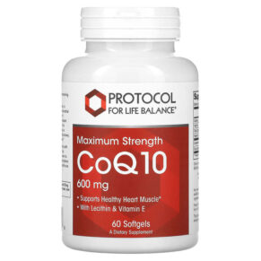 Thực phẩm chức năng Protocol for Life Balance CoQ10 Maximum Strength 600 mg 60 Softgels 707359131828