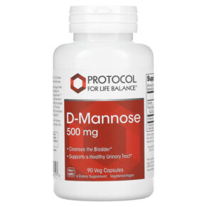 Thực phẩm chức năng Protocol for Life Balance D-Mannose 125 mg 90 Veg Capsules 707359128118