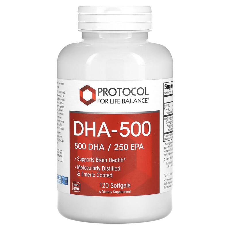Protocol for Life Balance DHA-500 120 Softgels 8 Thực phẩm chức năng Protocol for Life Balance DHA-500 120 Softgels 707359116122